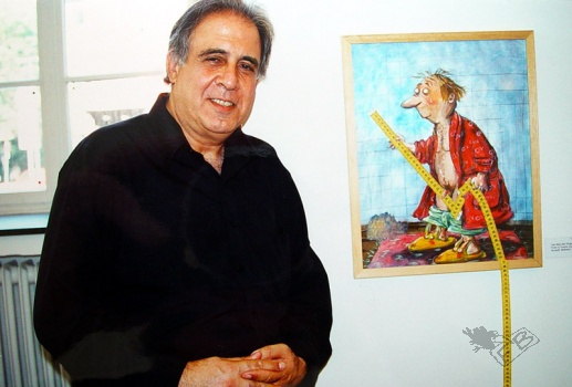 Dr. Greisman, Sammler, vor "Das Mass aller Dinge", Stadtmuseum Kln, 2000