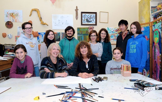 Dirscherl und Becker mit den kreativen Kids