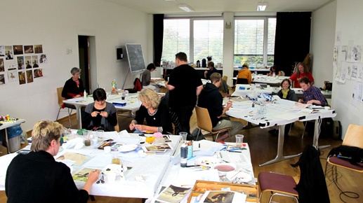 Meine  Gruppe in die Arbeit vertieft